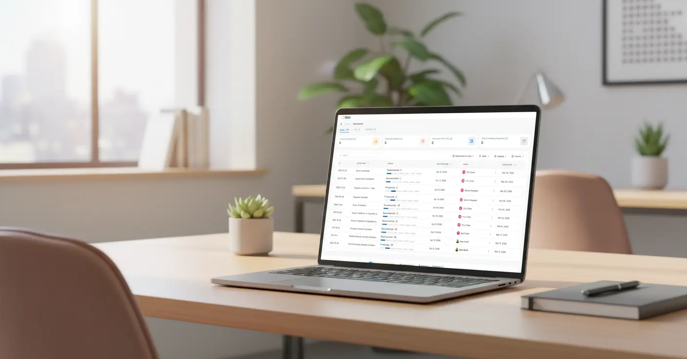 Elios Insights talent request dashboard on a laptop
